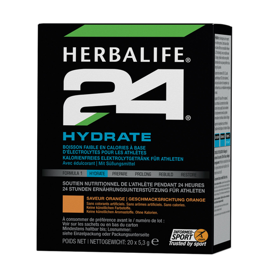 HERBALIFE24 - H24 Hydrate Orangegeschmack 20 x 5,3g