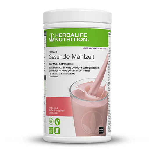 HERBALIFE - Formula 1 Neue Generation ohne Soja, Laktose und Gluten Himbeere & weisse schokolade 500g